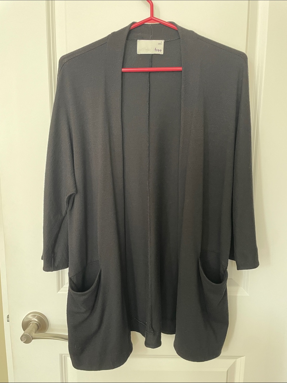 Wilfred Black Open-Front Cardigan